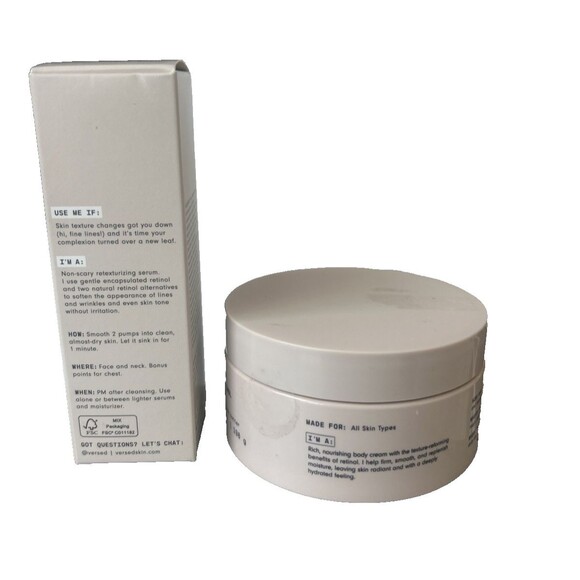 Versed Press Restart Gentle Retinol Face Serum & Advanced Retinol Body Butter - Picture 3 of 7